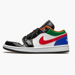 Air Jordan 1 Retro Low "Multi-Color" Herren/Damen CZ4776 101 Weiß/Weiß-Hyper Royal AJ1 Jordan Sneakers