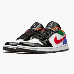 Air Jordan 1 Retro Low "Multi-Color" Herren/Damen CZ4776 101 Weiß/Weiß-Hyper Royal AJ1 Jordan Sneakers