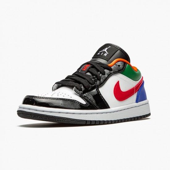 Air Jordan 1 Retro Low Multi-Color Herren/Damen CZ4776 101 Weiß/Weiß-Hyper Royal AJ1 Jordan Sneakers