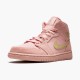 Air Jordan 1 Mid Coral Gold Herren/Damen 852542 600 Coral Stardust/Club Gold AJ1 Schwarz Jordan Sneakers