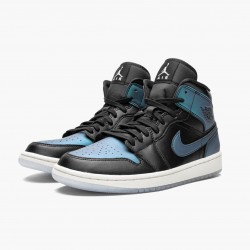 Air Jordan 1 Mid "Iridescent Schwarz" Schwarz/Pale Ivory-Multi-Color BQ6472 009 Herren/Damen AJ1 Jordan Sneakers