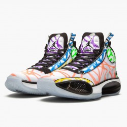 Air Jordan XXXIV "Zion Williamson Coloring Book" Herren AJ34 DA1897 100 Weiß/Schwarz-Multi-Color Jordan Sneakers